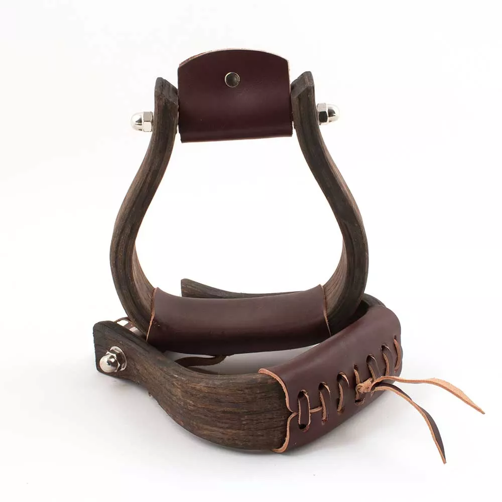 Partrade Open Range 2-1/4" Wooden Bell Stirrups