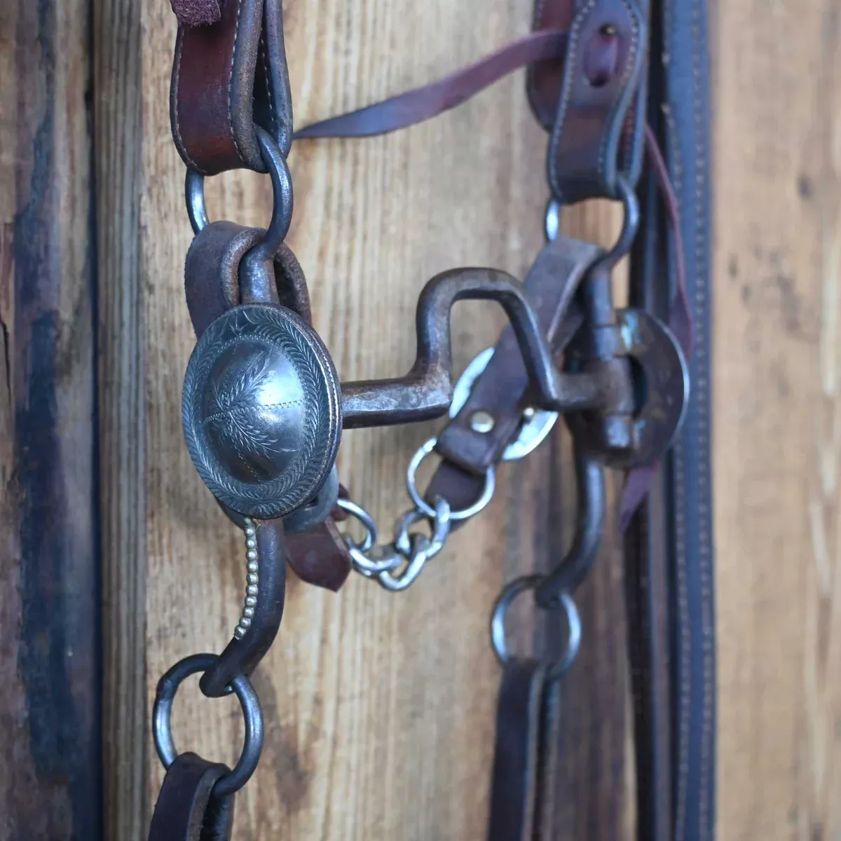 Pat Vaughn Square Port Bridle Rig w/Split Ear Headstall