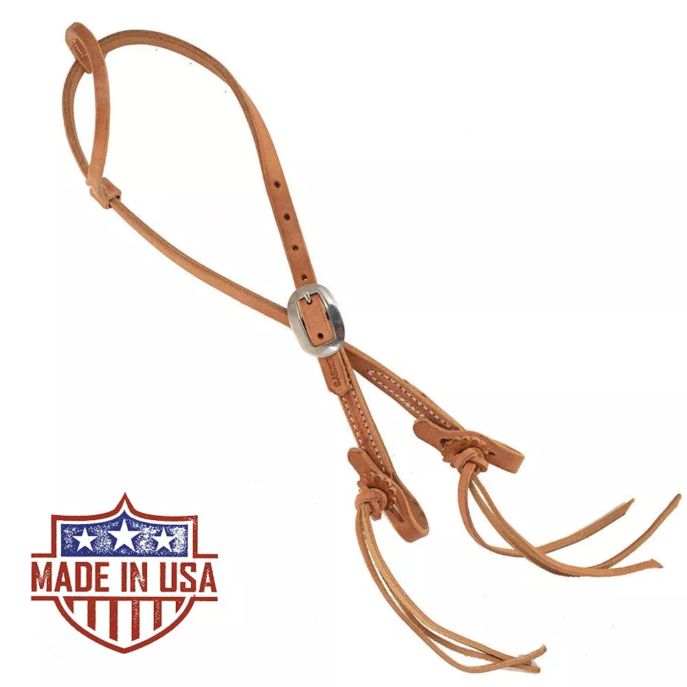 Patrick Smith One Ear Headstall w/Pineapple Knot Tie Ends