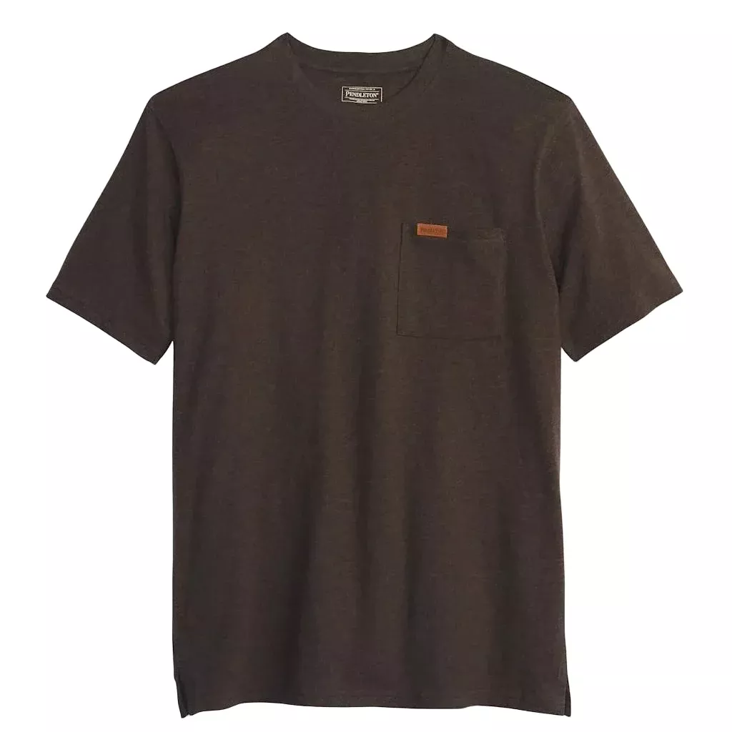 Pendleton Men's Deschutes Brown Pocket Tee