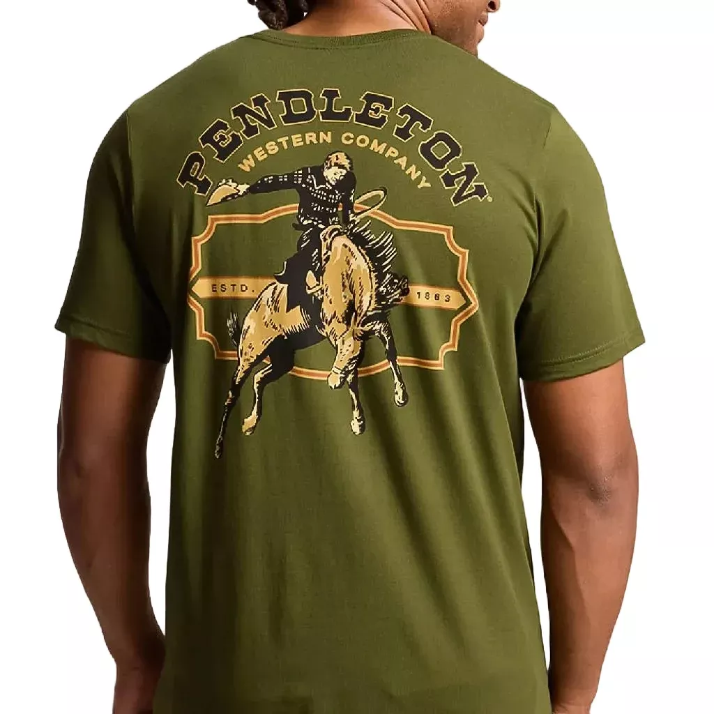 Pendleton Men's Western Company Olive Graphic Tee