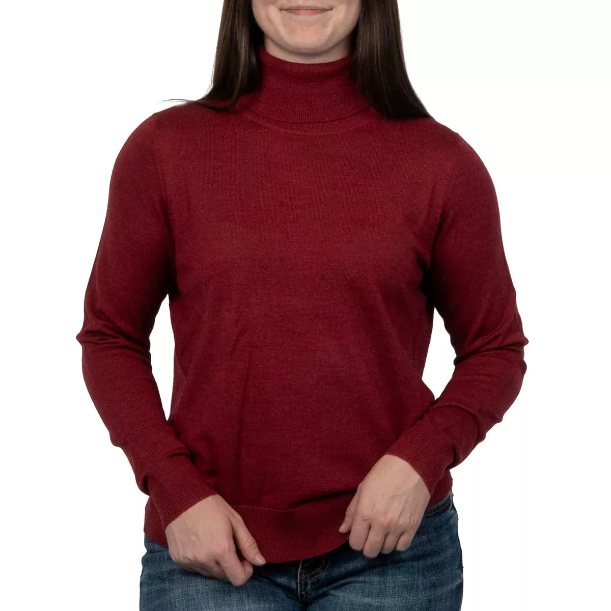 Pendleton Women's Merino Turtleneck - Red Dahlia