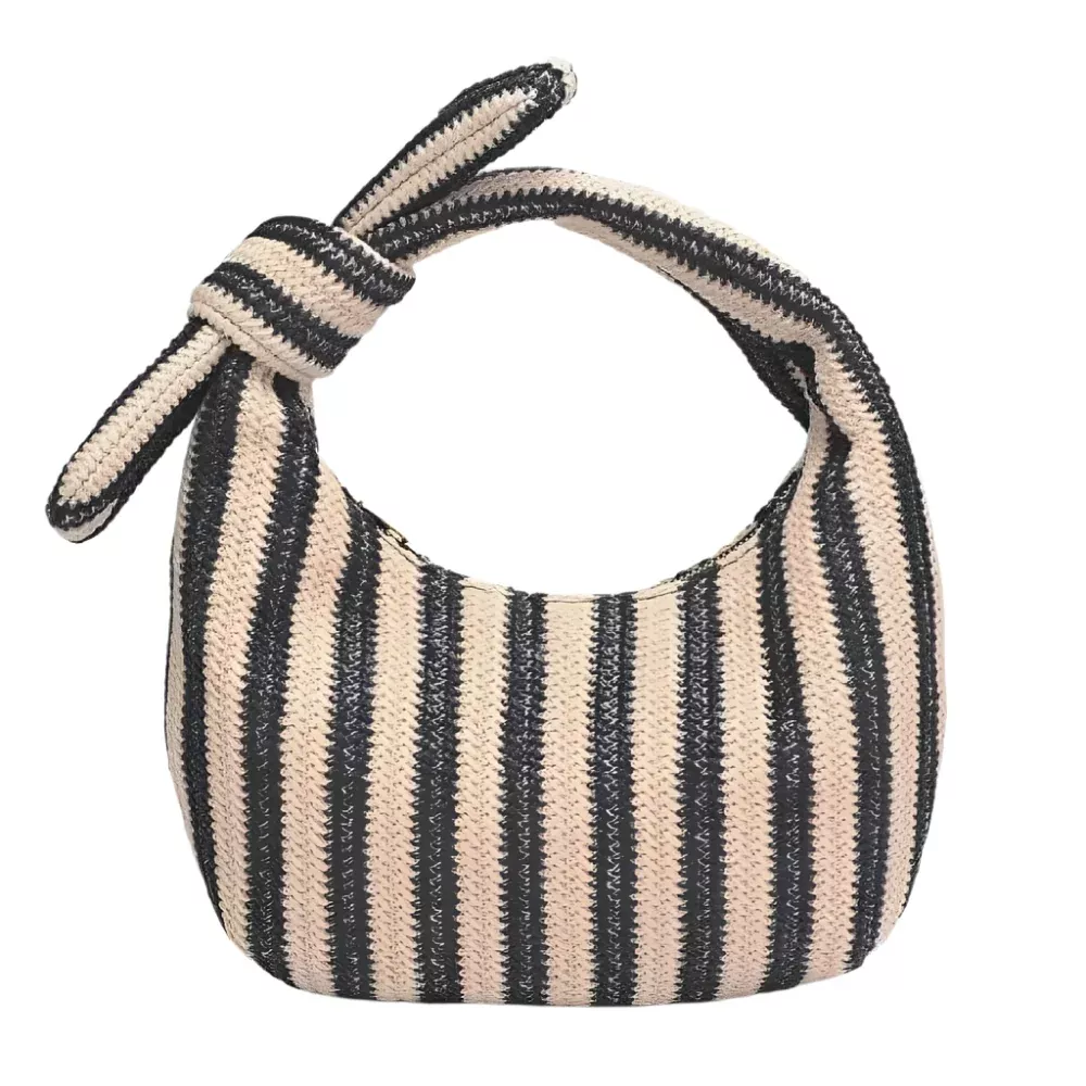 Penny Clutch - Black/Natural