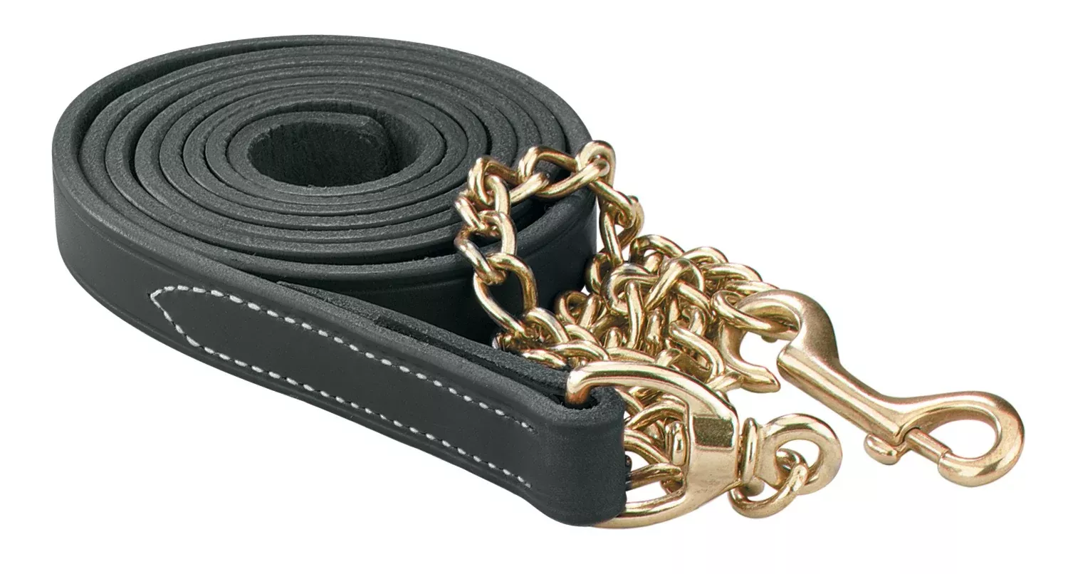 Perri's Leather Lead with 30" Solid Brass Chain