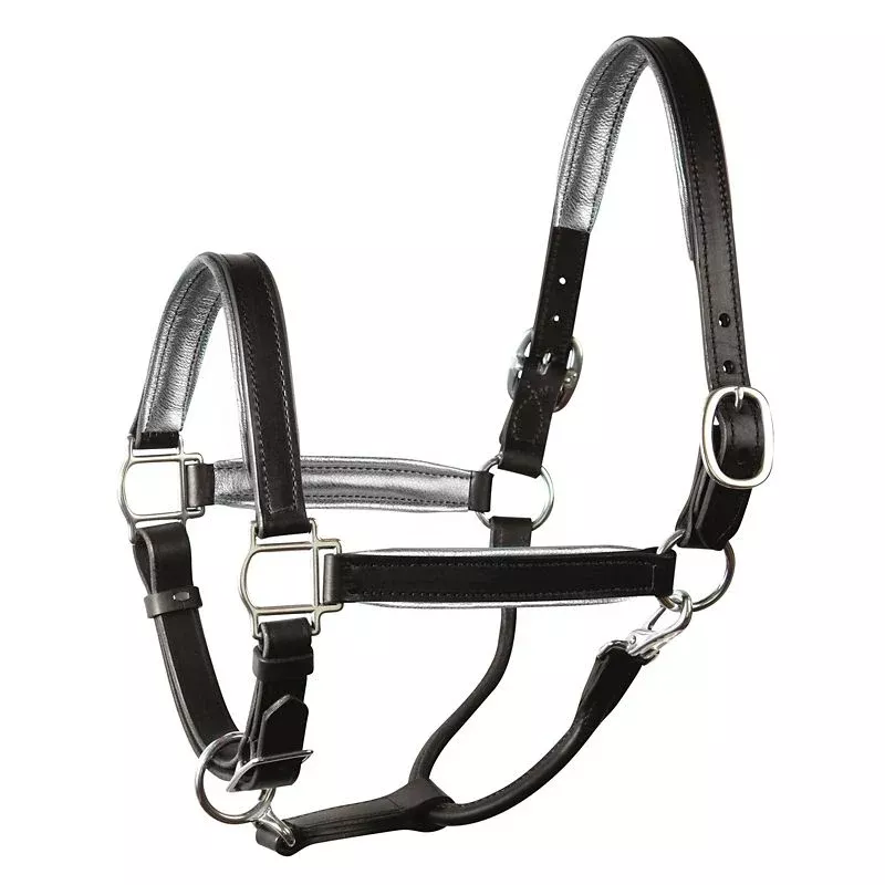 Perri's Soft Metallic Padded Leather Halter