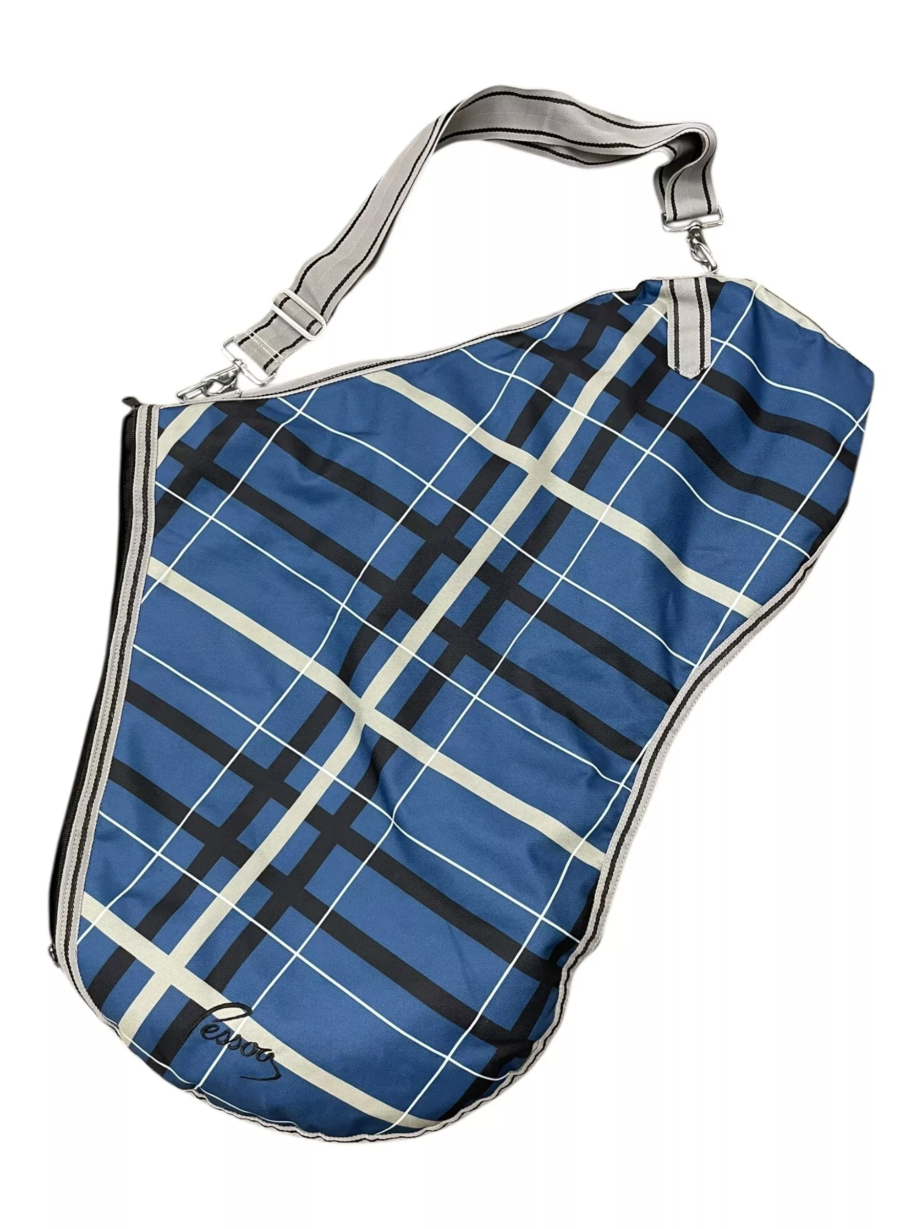 Pessoa Saddle Bag - Blue Plaid - One Size - USED