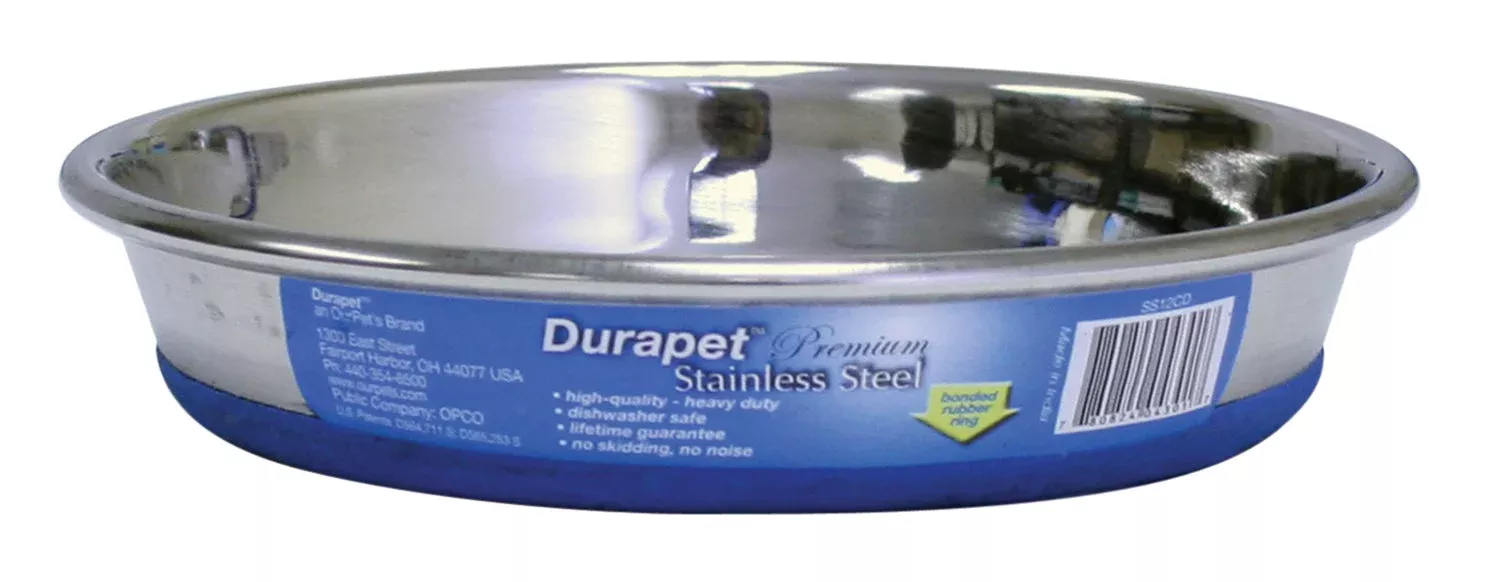 Petmate DuraPet Stainless Steel Cat Dish, 8 oz
