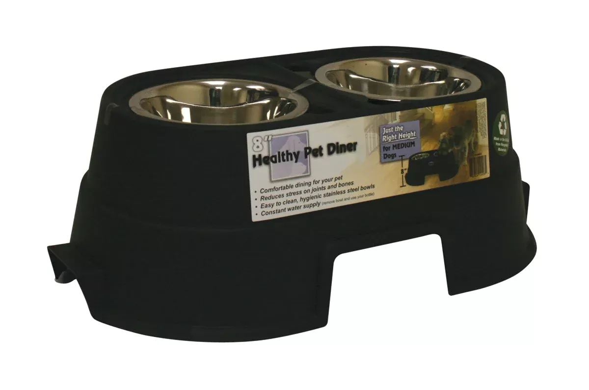 Petmate Healthy Pet Diner Elevated Feeder, 8 in