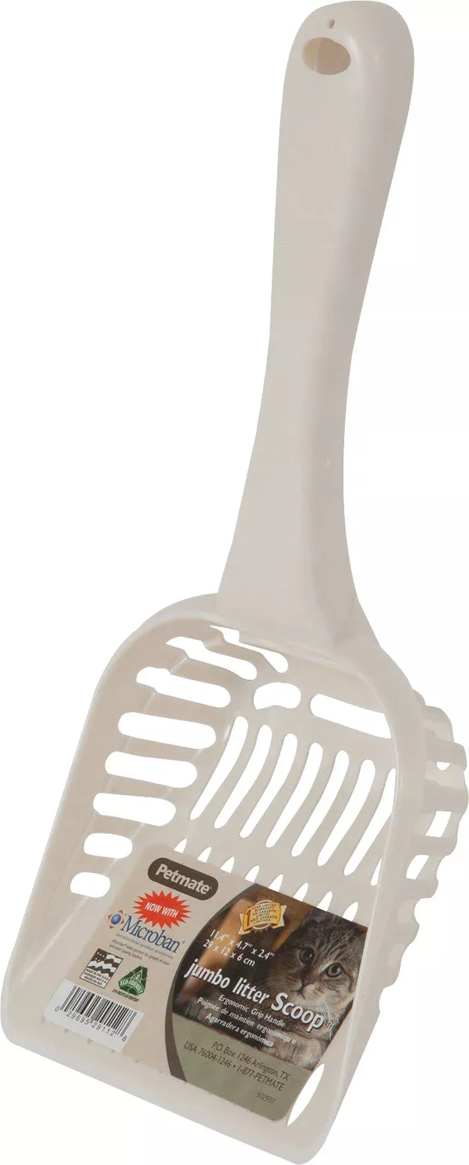 Petmate Litter Scoop W/microban 12 Pc Jumbo Bleached Linen