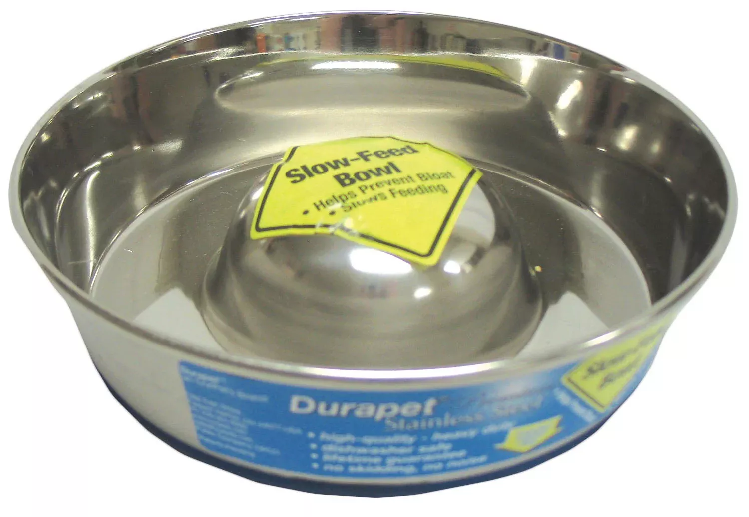 Petmate Slow Feed Stainless Steel Bowl, Small