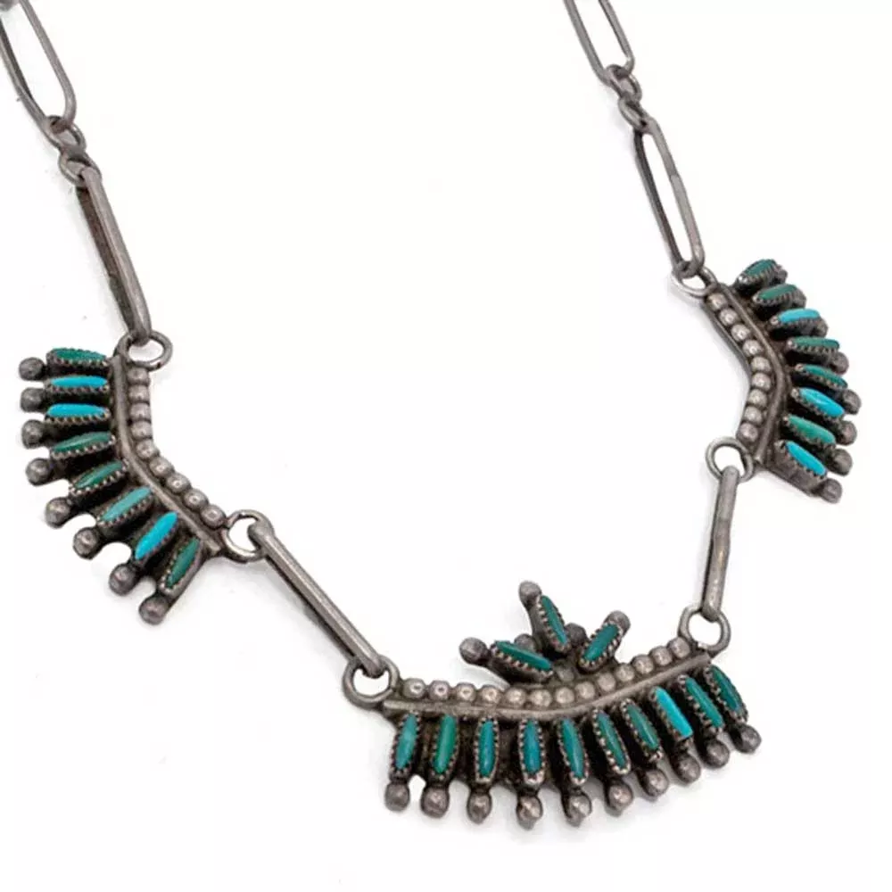 Peyote Bird Vintage Zuni Turquoise Necklace
