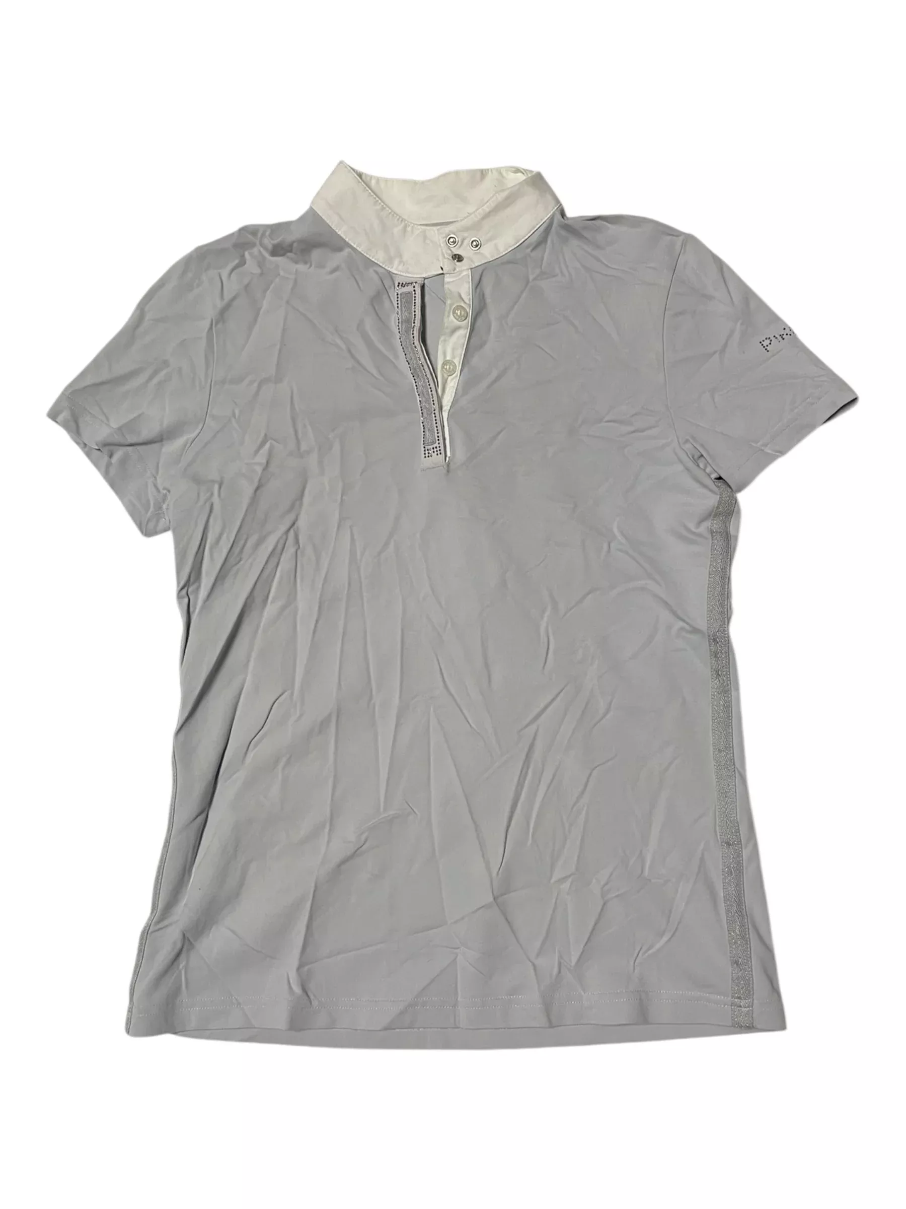 Pikeur SS Show Shirt - Light Gray-Blue - 38 - USED