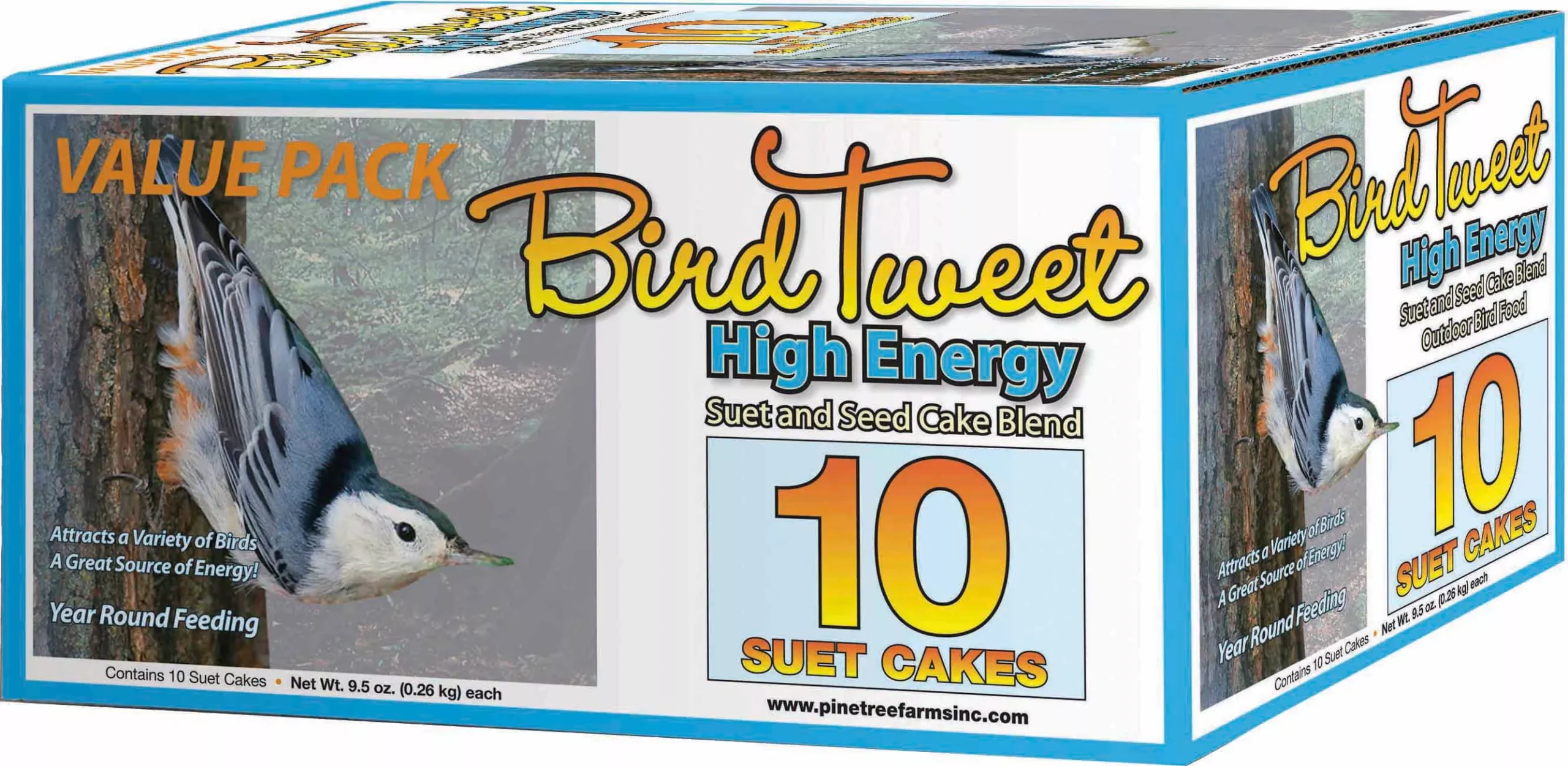 Pine Tree Farms Bird Tweet High Energy Suet Value Pack, 10-Pack