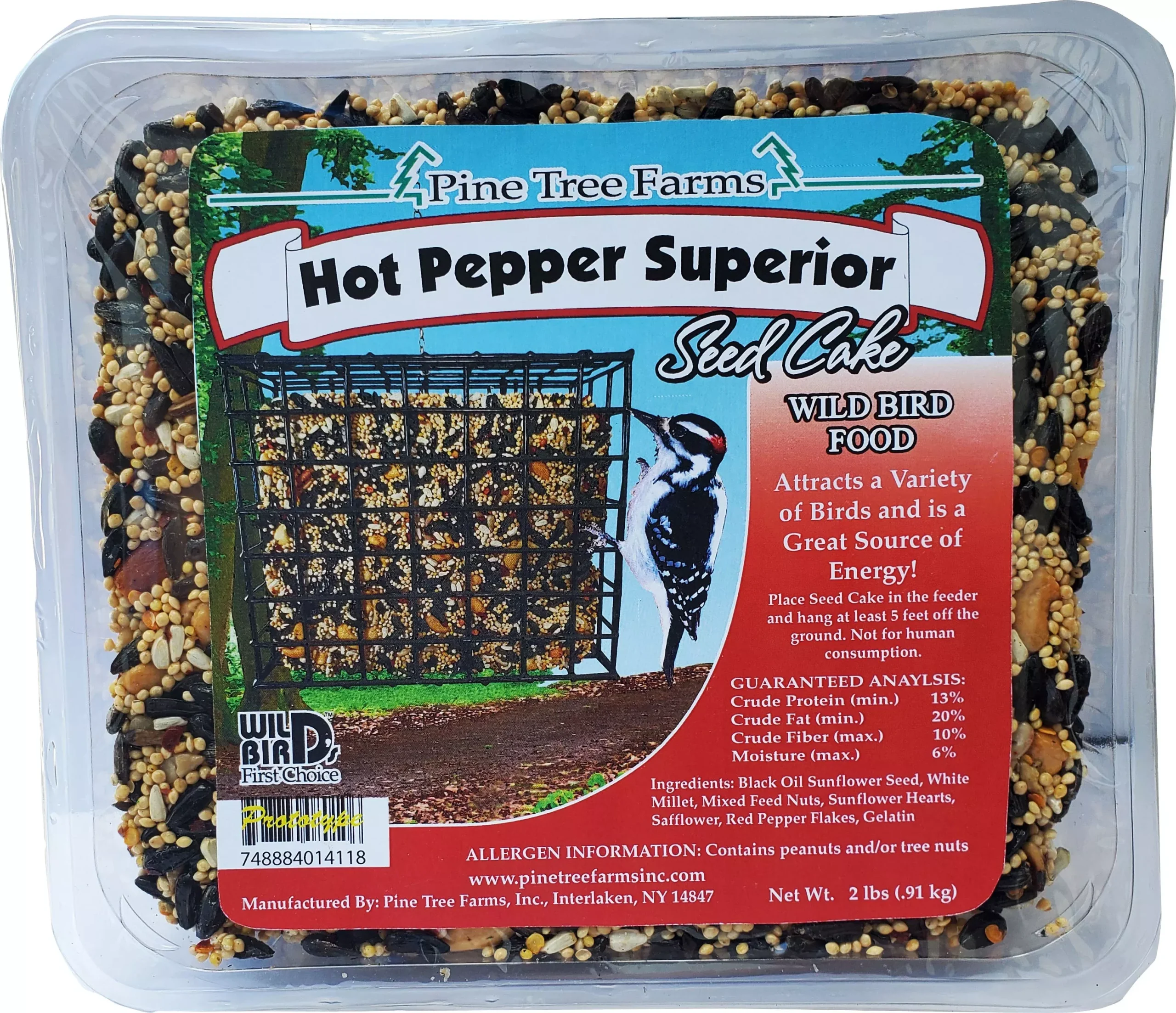 Pine Tree Farms Hot Pepper Seed Cake 2 lb