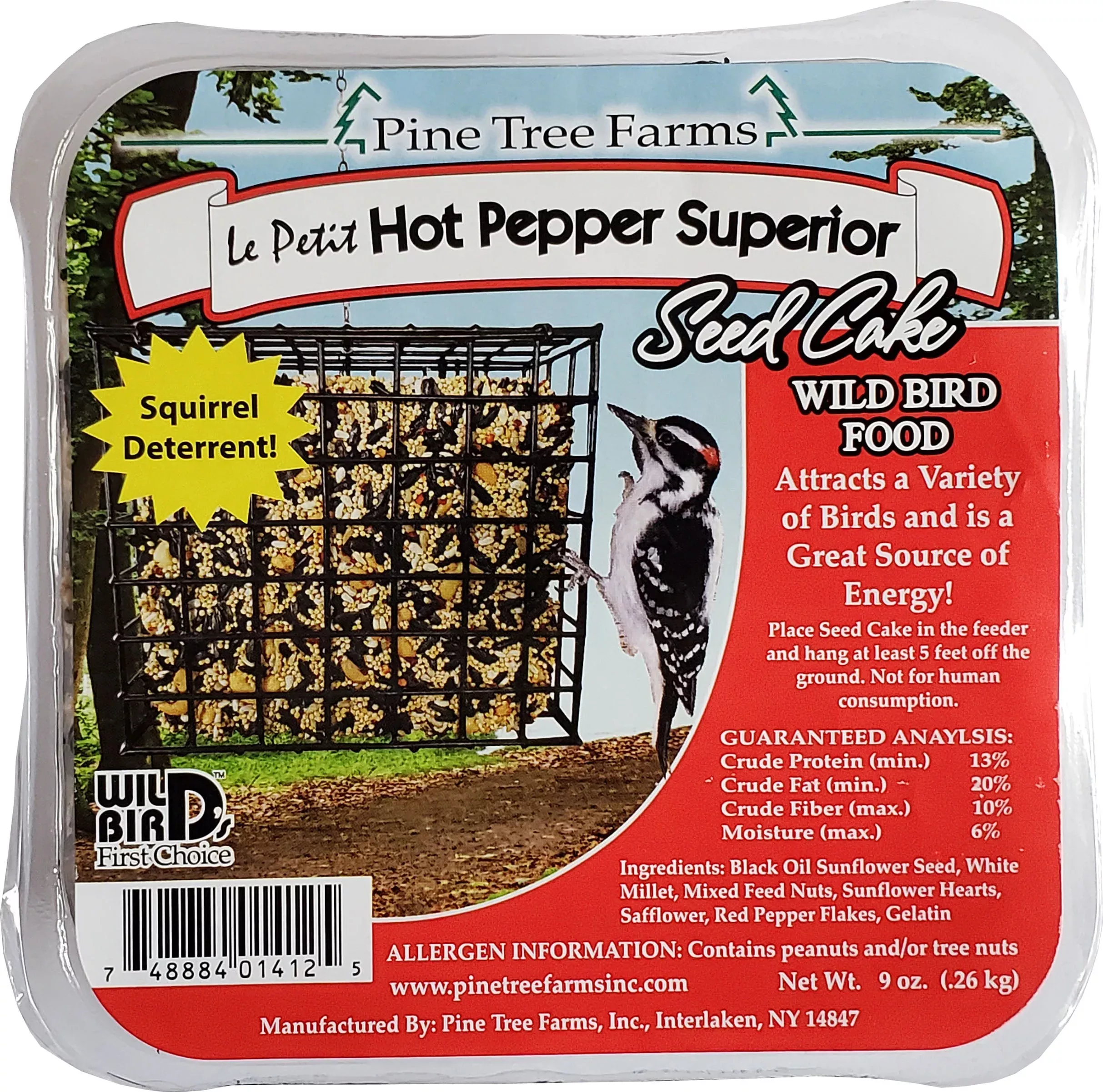 Pine Tree Farms Le Petit Hot Pepper Seed Cake 9 oz