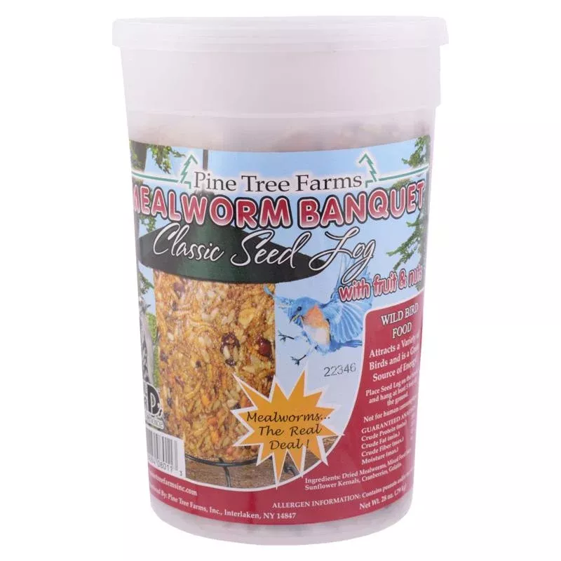 Pine Tree Farms Mealworm Banquet Classic Seed Log 28 OZ