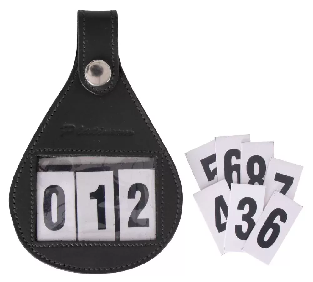 Platinum Leather Number Holder