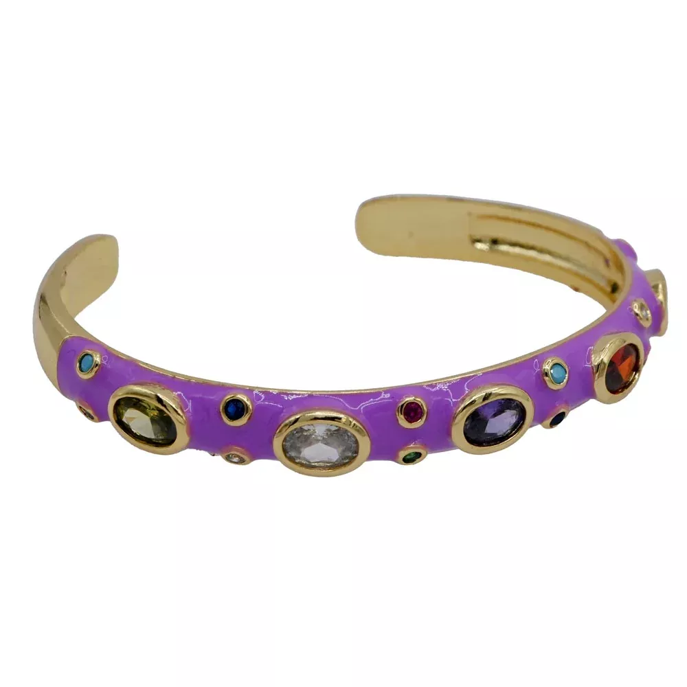 Porsha Purple Enamel Bangle