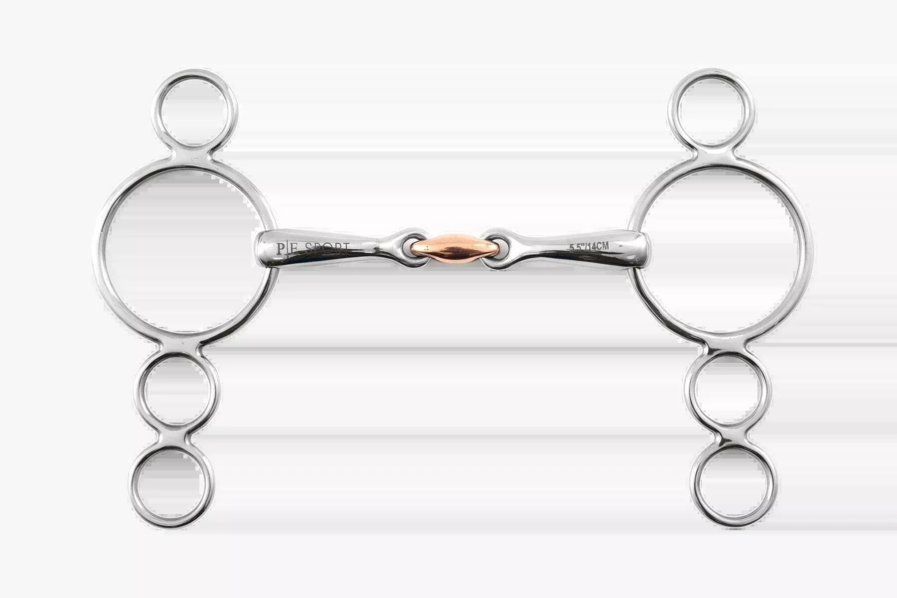 Premier Equine Three Ring Dutch Gag with Copper Lozenge
