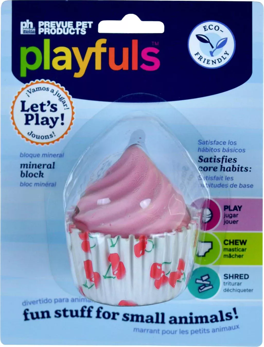 Prevue Pink Cupcake Treat Mineral Block for Small Animals