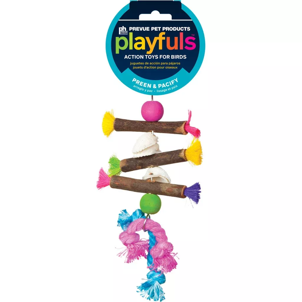 Prevue Tropical Teasers Shells and Sticks Bird Toy, 5.5 x 9 in
