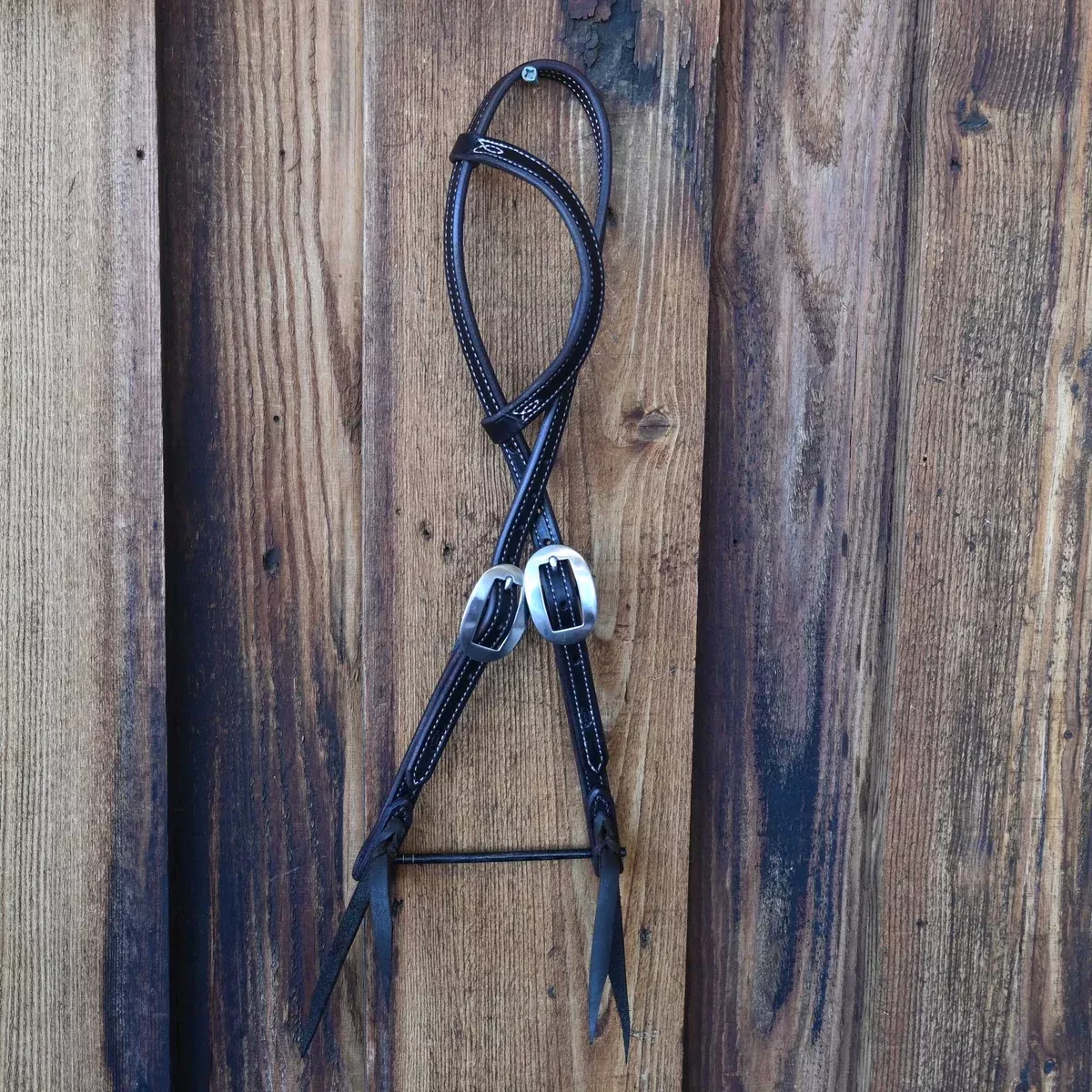 Prickly S Customs Leather Stitched Single Ear Headstall