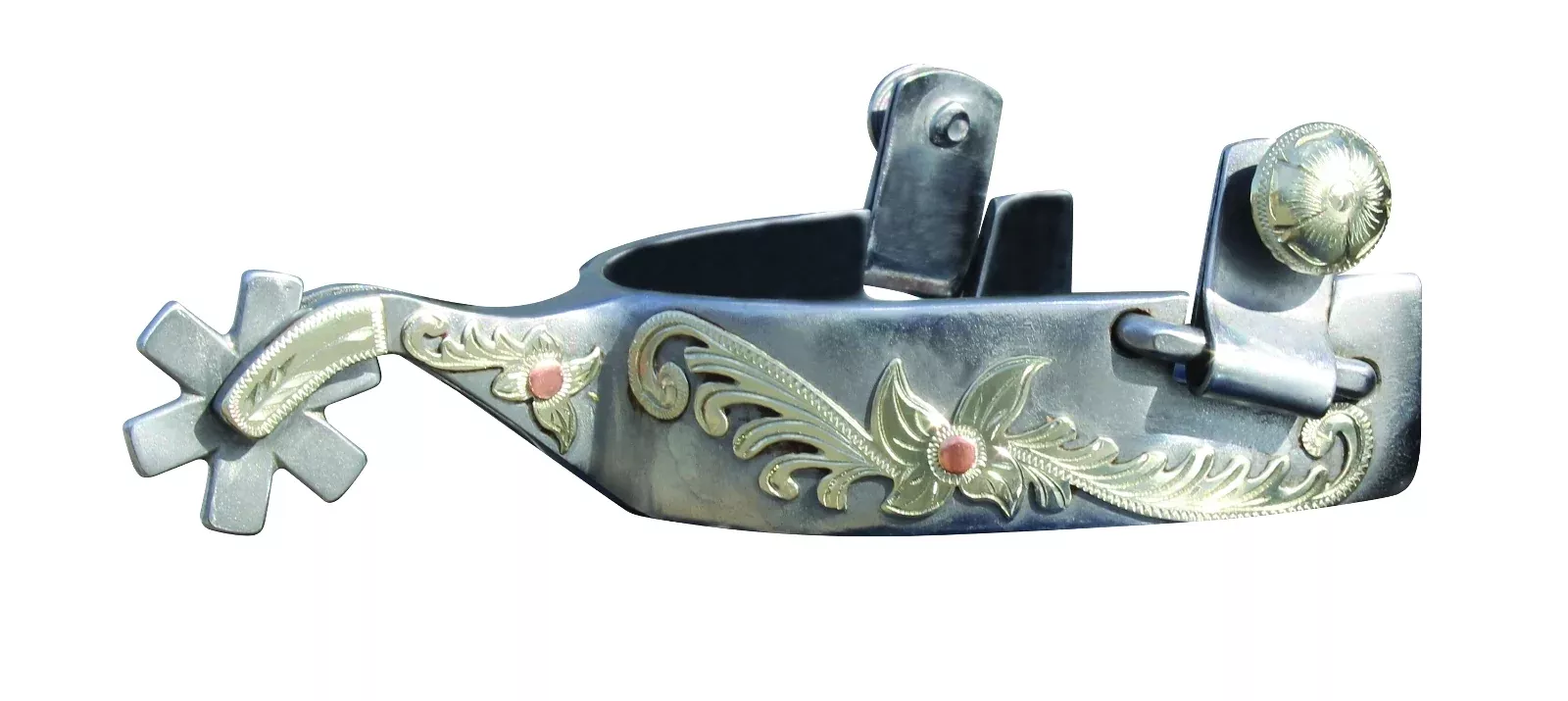 Professionals Choice Silver Spur with 6 Pt Rowel