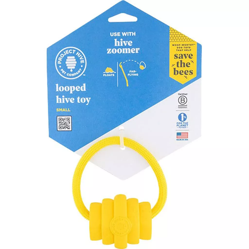 Project Hive Looped Hive Dog Toy, Small, Yellow