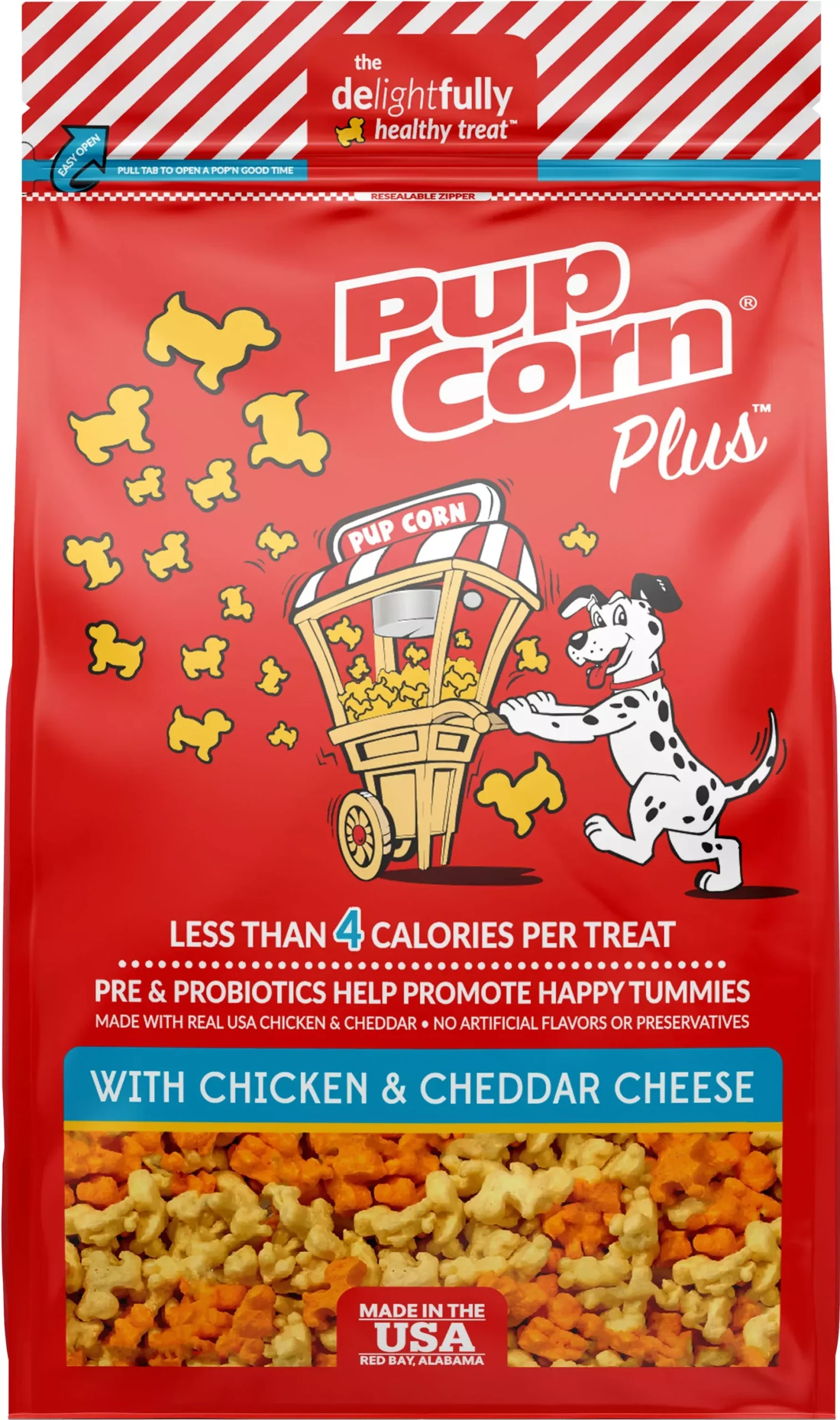 Pupcorn Plus Dog Treats, Chicken/Cheddar, 24 oz