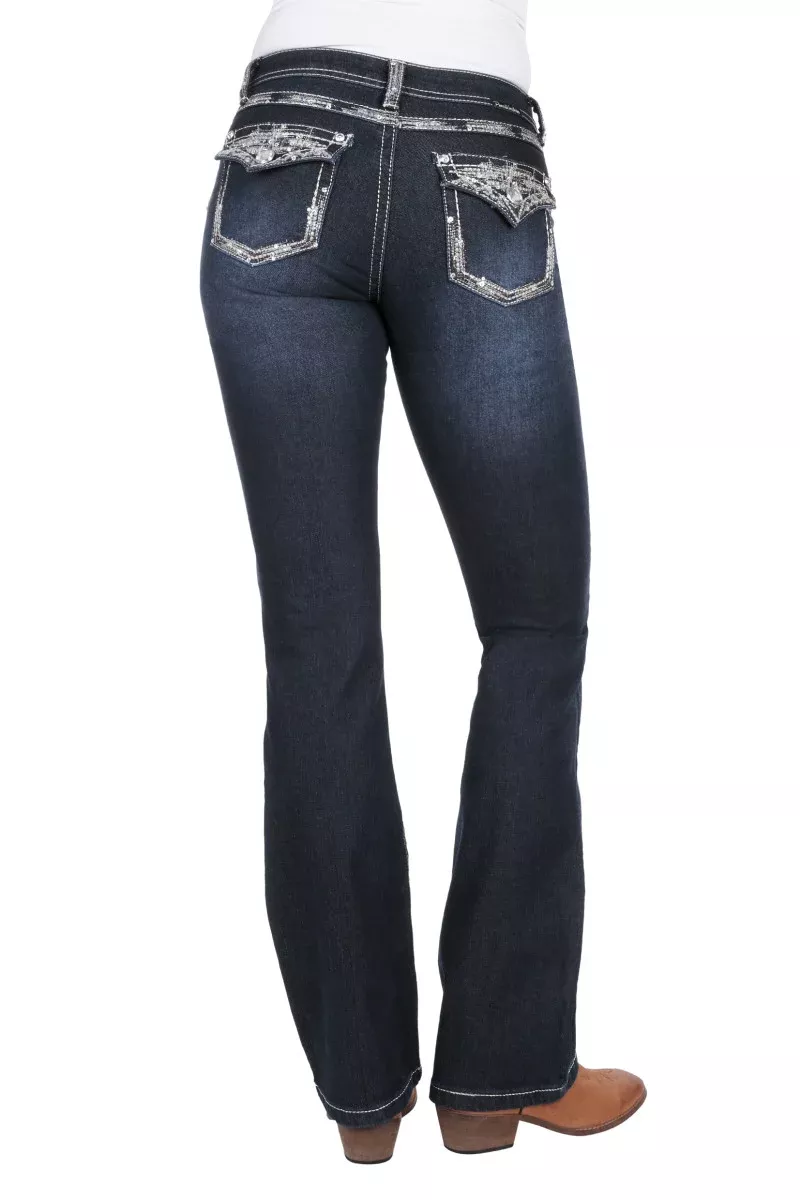 Pure Western Women's Taylor Mid Rise Boot Cut Jean