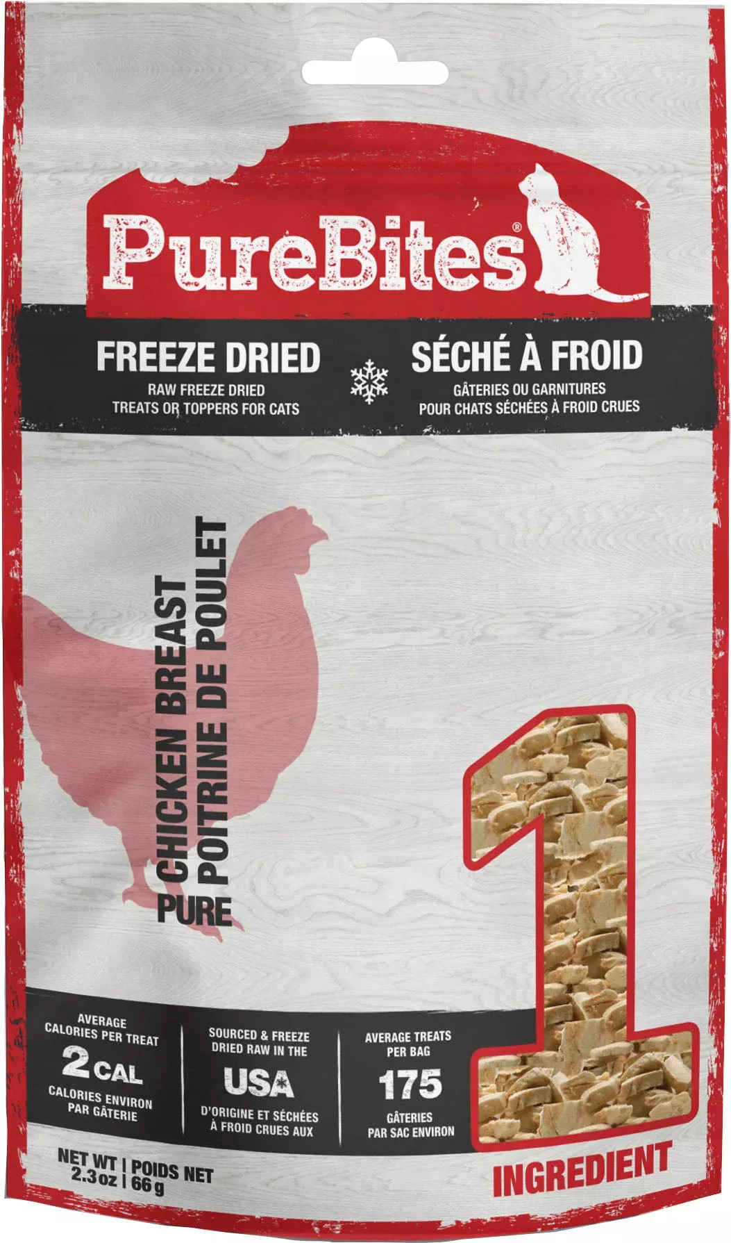 PureBites Freeze Dried Cat Treats 2.3 oz Chicken Breast