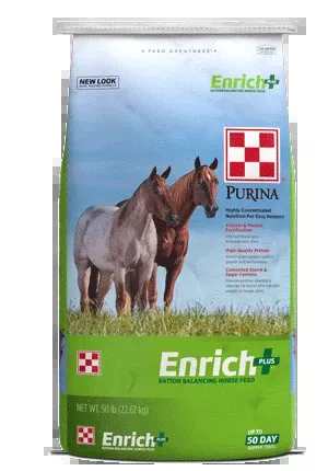 Purina Enrich Plus Ration Balancing Horse Feed, 50 lb