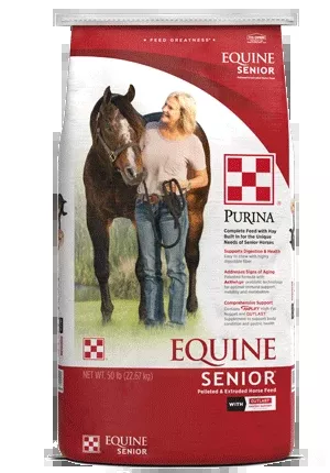Purina Equine Senior Horse Feed, 50 lb