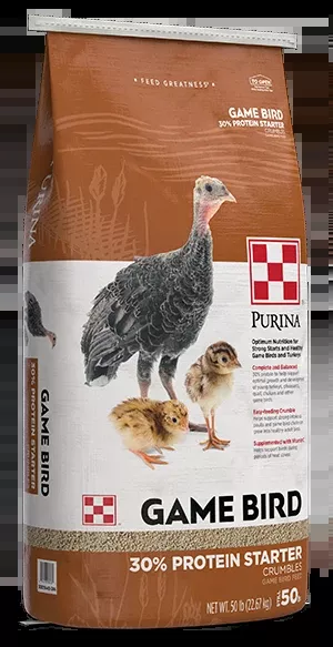Purina Game Bird 30% Protein Starter Feed, 50 lb