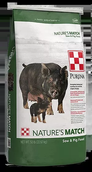 Purina Nature’s Match Sow & Pig Complete Feed, 50 lb