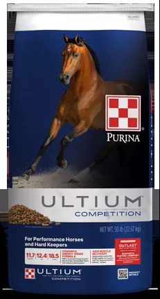 Purina Ultium Competition Horse Formula Feed, 50lb