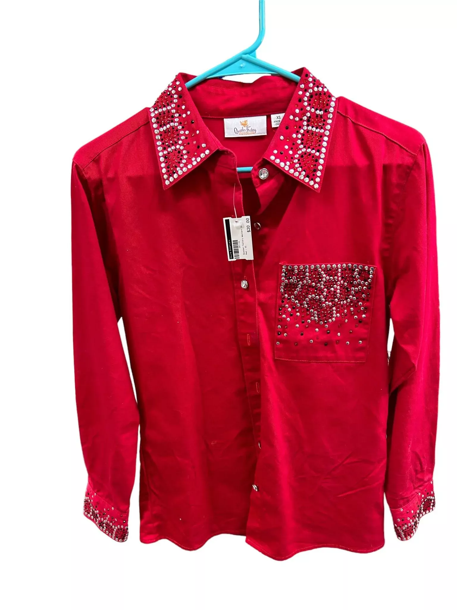 Quacker Factory Western Shirt - Red - XS - USED