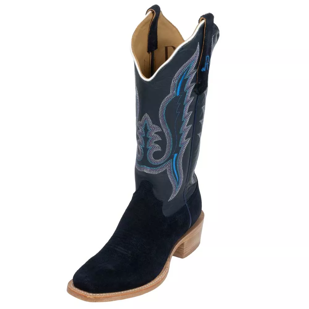 R. Watson Women's Dark Blue Roughout Cutter ToeBoot