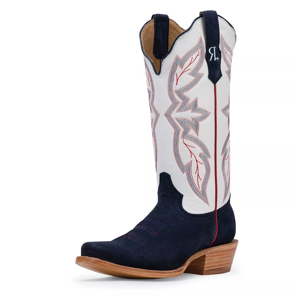R. Watson Women's Midnight Roughout Cutter Toe Boots