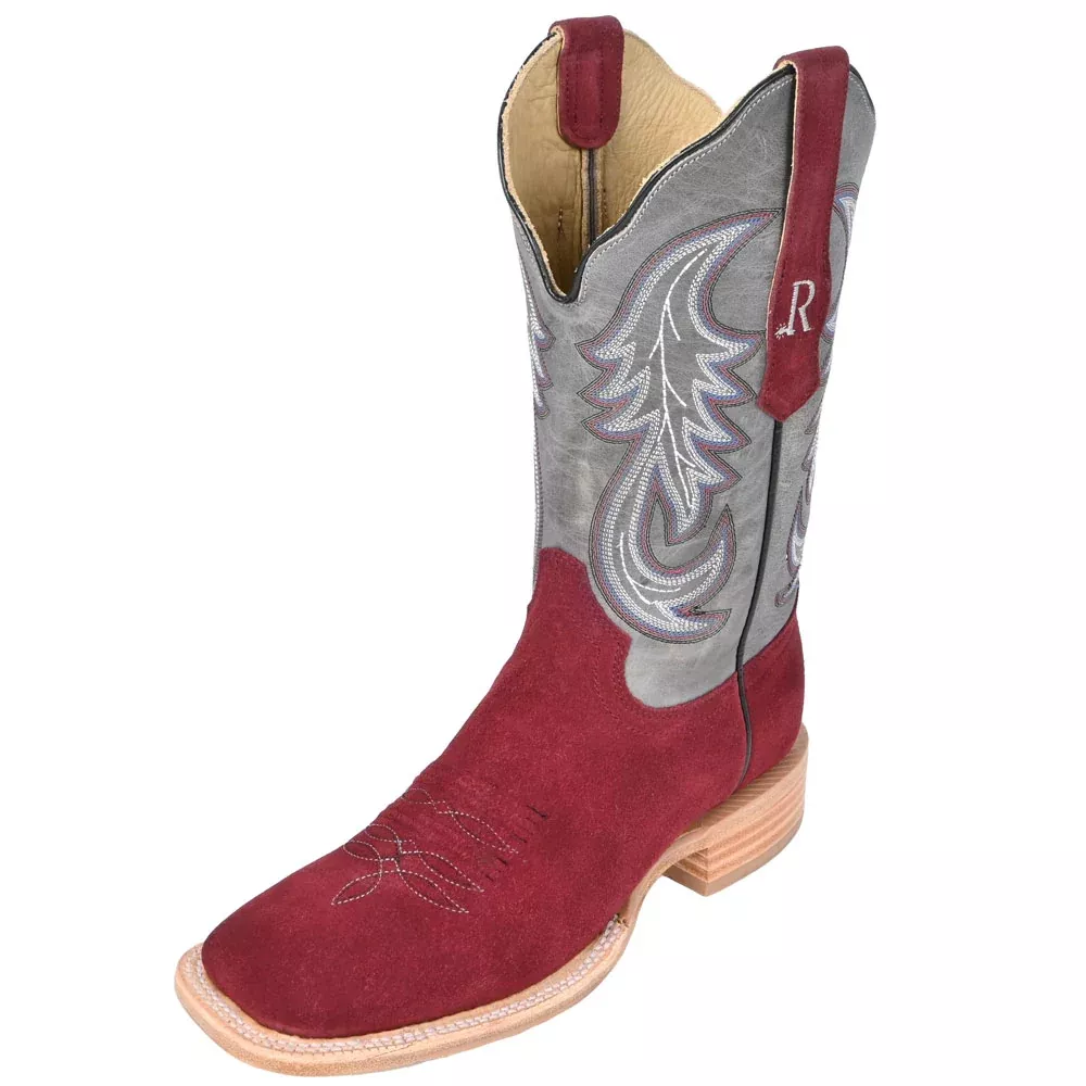 R. Watson Women's Rhubarb Roughout Square Toe Boot