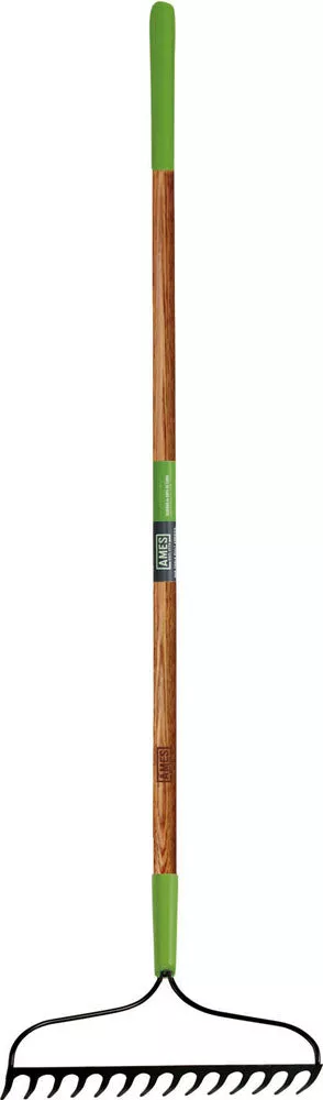 Razor-Back 16-Tine Welded Bow Rake, 64 x 15.75 in, Green
