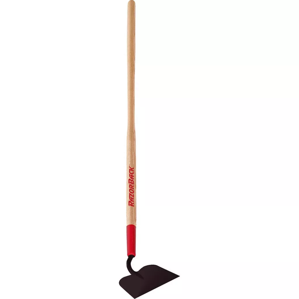 Razor-Back Forged Garden Hoe, 57 x 6.25 in, Red