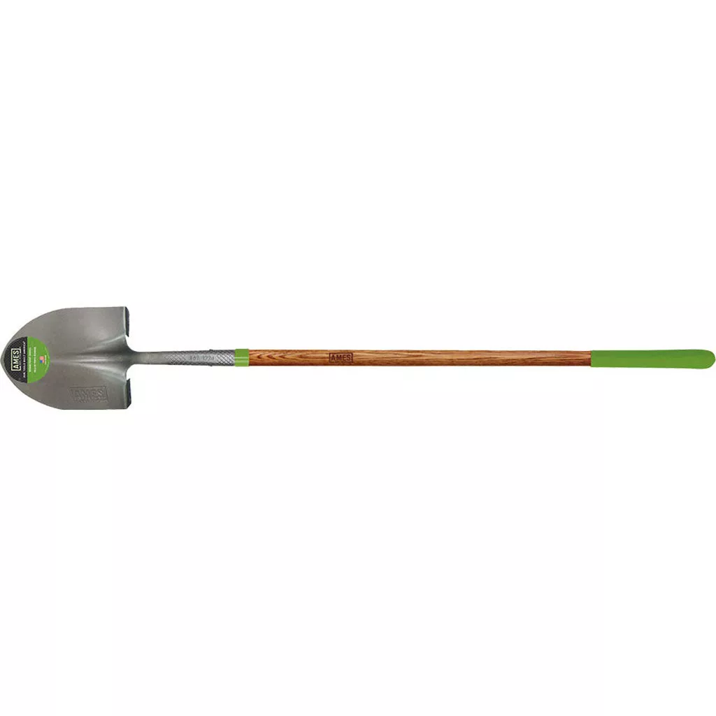 Razor-Back Round Point Digging Shovel, Wood Handle, 60.5 in