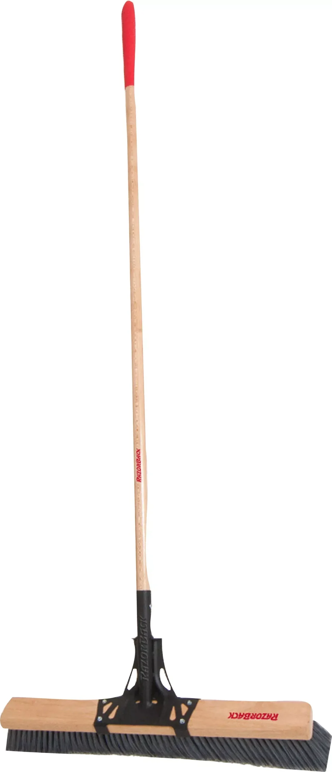 Razor-Back Smooth Surface Push Broom 24 in Black