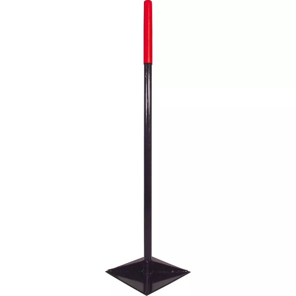 Razor-Back Tamper with Steel Handle, 10 x 10 in