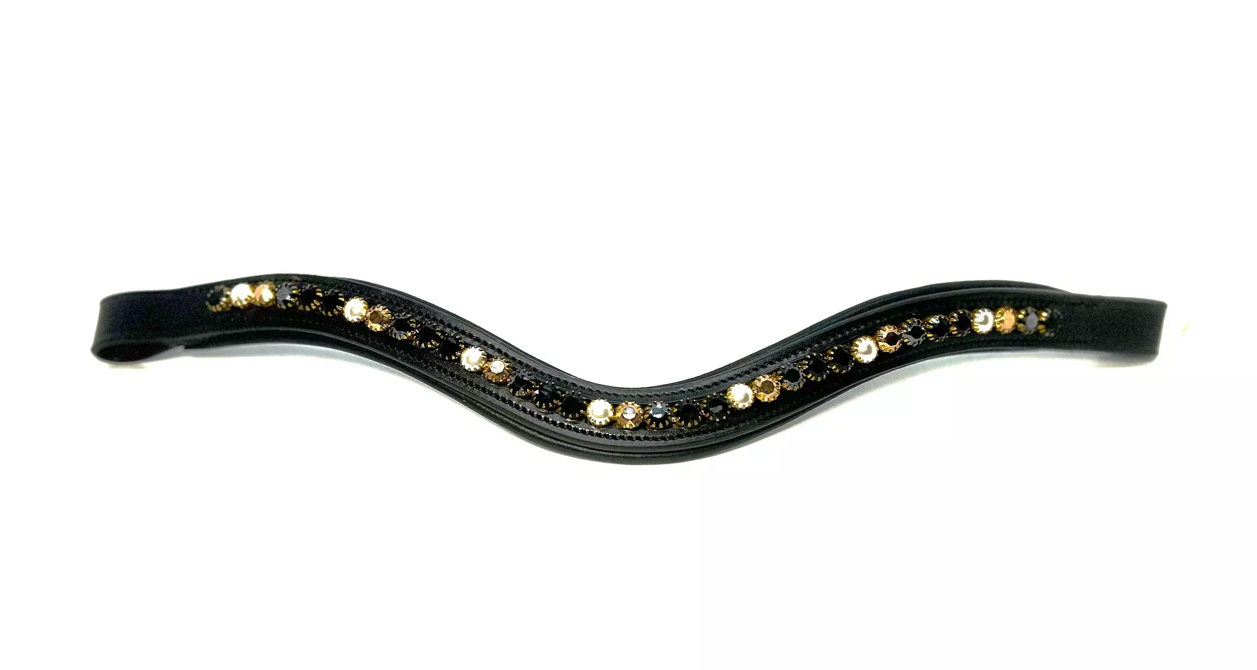 Red Barn Browband - Colbalt and Copper