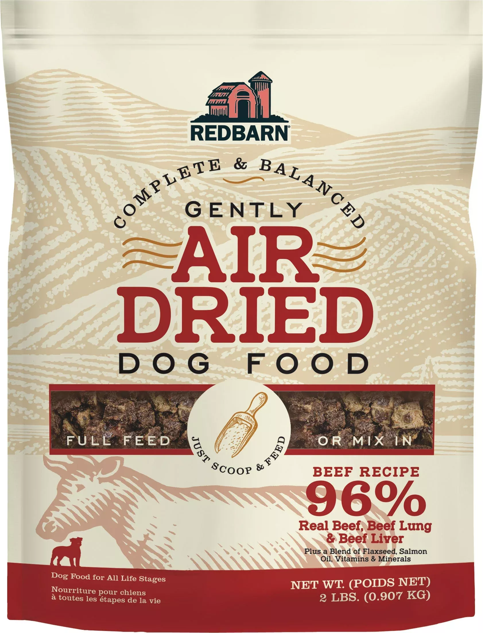 Redbarn Air Dried Dog Food, Beef, 2 lb