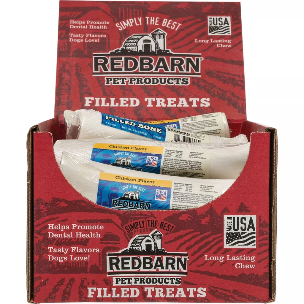 Redbarn Filled Bone Dog Chew – Chicken, Large