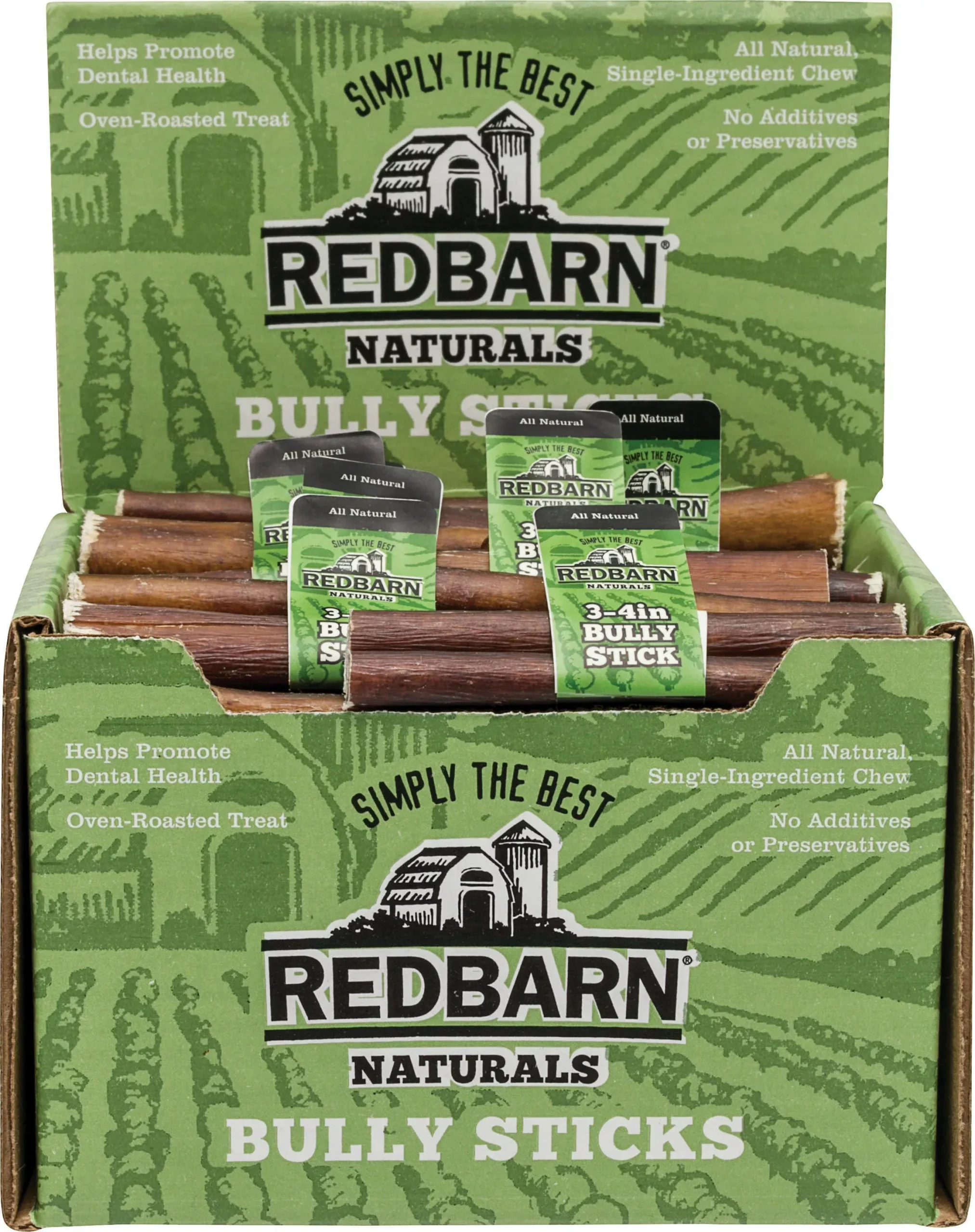 Redbarn Naturals Bully Stick Dog Chew, 3-4 in