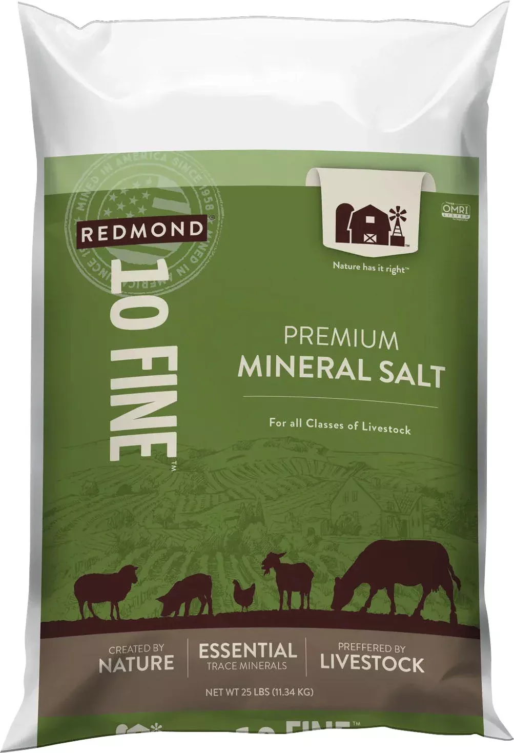 Redmond Natural Trace Mineral Salt #10 Fine, 50 lb